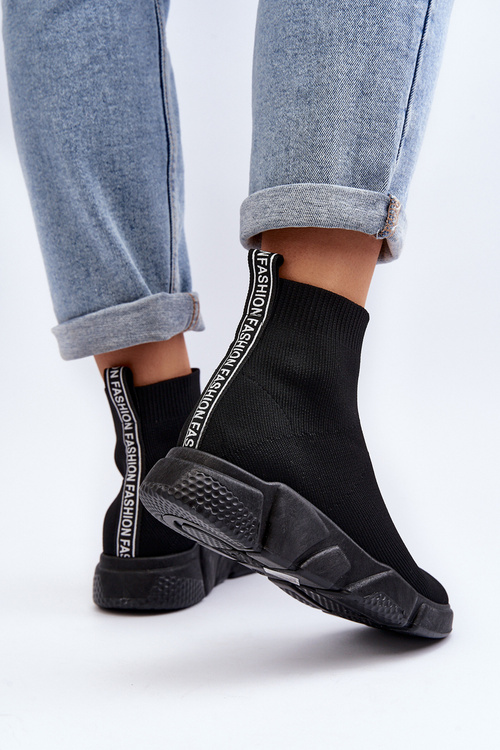 Dámské sportovní boty se skarpetou Černé Zirila