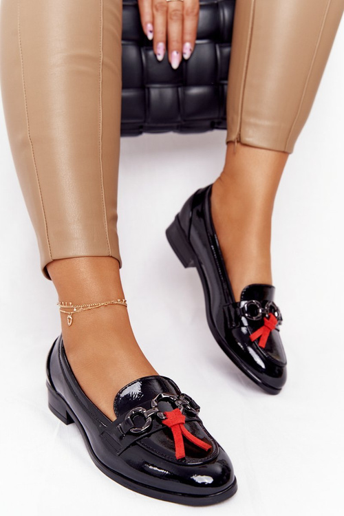 Elegantné ženské Vinceza 10585 Macked Black Polafers