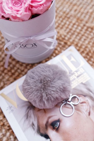 Veľký sivý prsteň pre kabelku