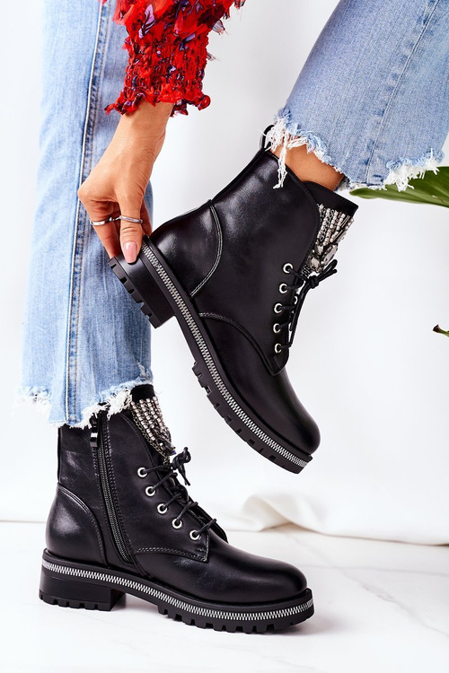 Teplé Workery Se Zirkony Černé Attention