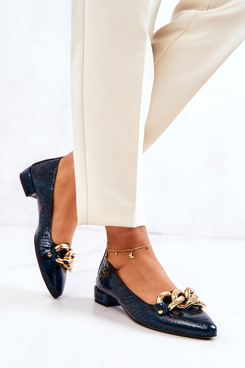 Kožené Lakovaný lodičky z hadí kůže Zelená Elissabeth