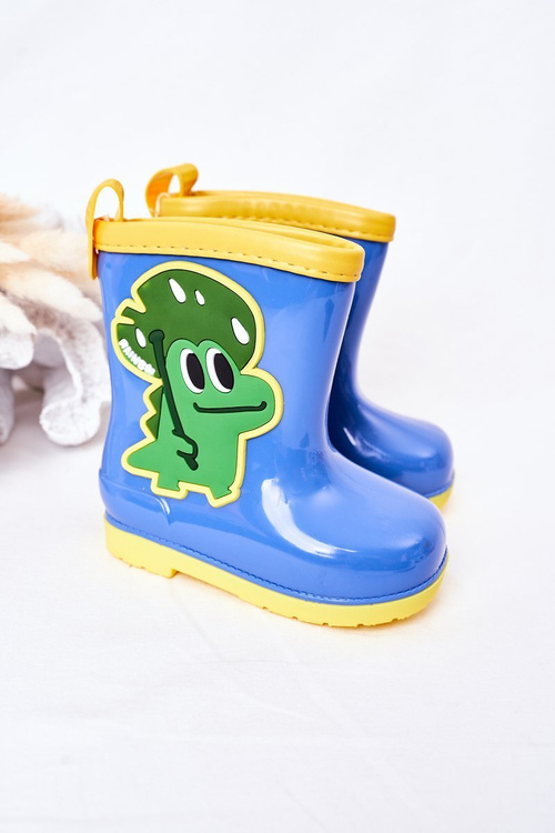 Detské galoshes s krokodílou modrou