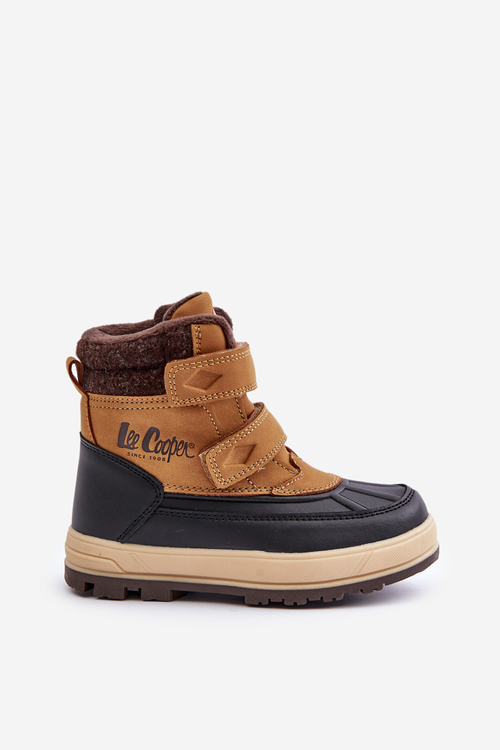 Zateplené zimní boty pro chlapce Lee Cooper LCJ-23-01-2059 Camel