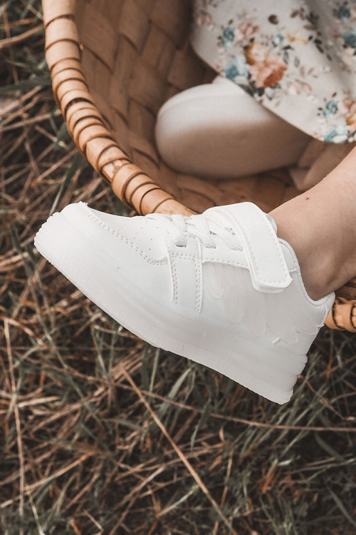 Detské kožené športové topánky s suchým zipsom