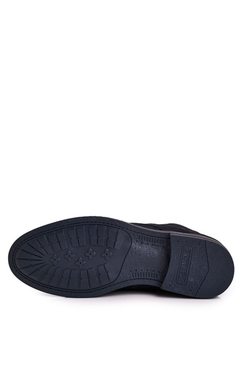 Pánske kožené topánky, námornícke modré topánky