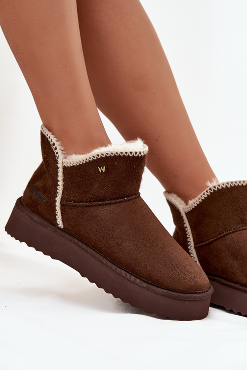 Dámske snehule na platforme Wrangler 20253093.IKU čokoládové