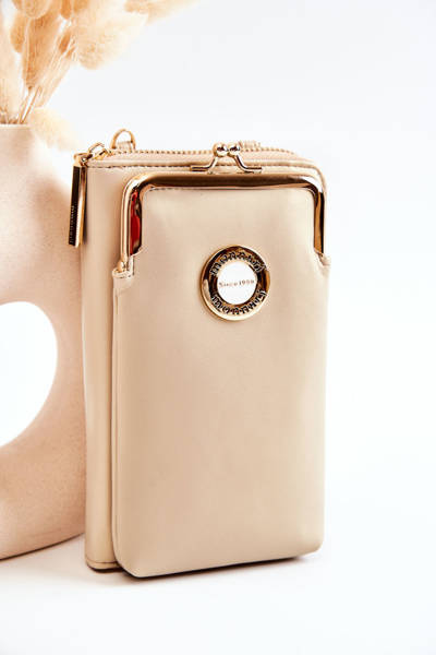 Elegantní peněženka 2v1 Monnari ETUA050-0023 Béžovo-zlatá