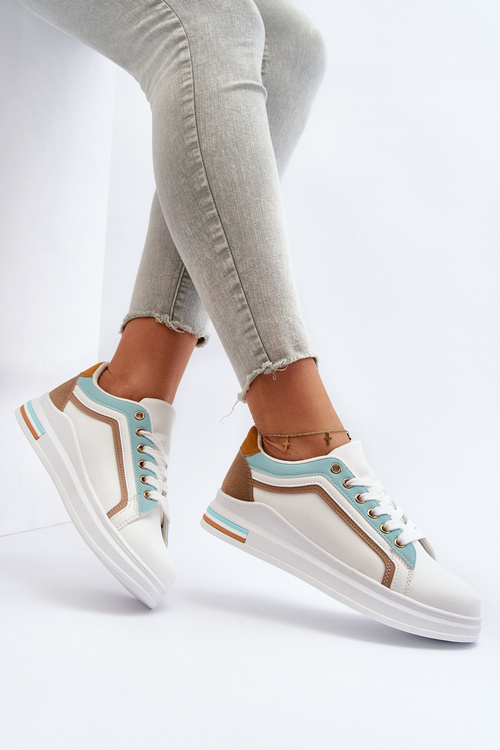 Dámske tenisky so modrými flitrami Elnami