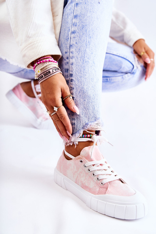 Dámské Tenisky na platformě růžove Comes