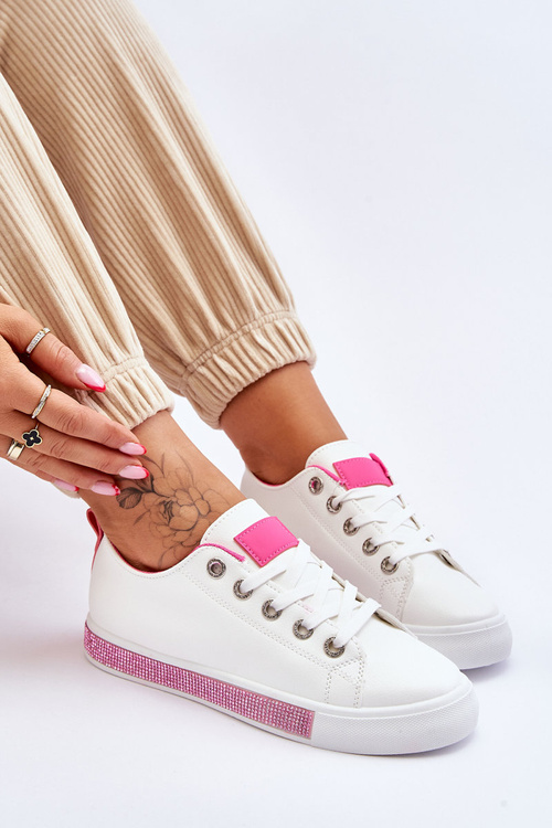 Dámské nízké tenisky bílo-Růžove Demira