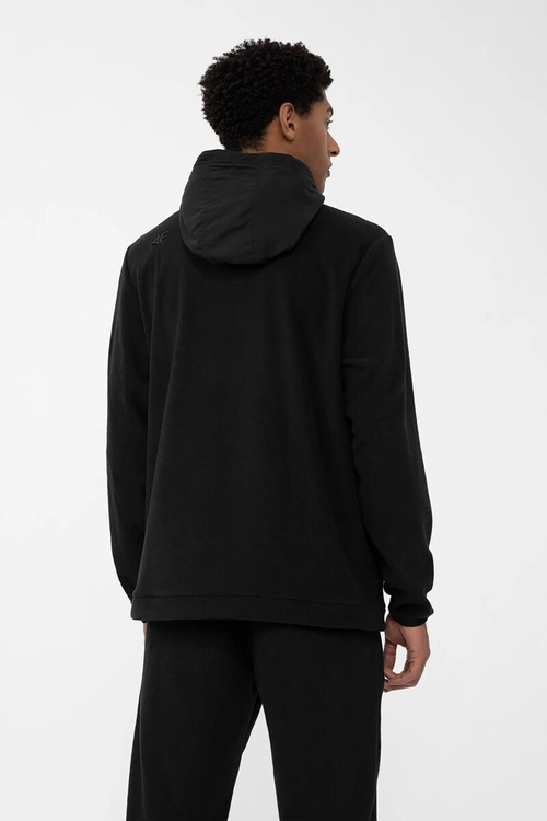 Mikina Polar 4F Pánska S Kapucňou 4FAW23TFLEM137-20S Čierna