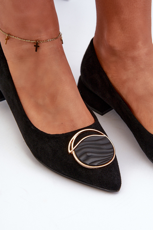 Loděnky S Nízkým Podpatkem Z Ekologického Semiše S.Barski KV27-037 Černé