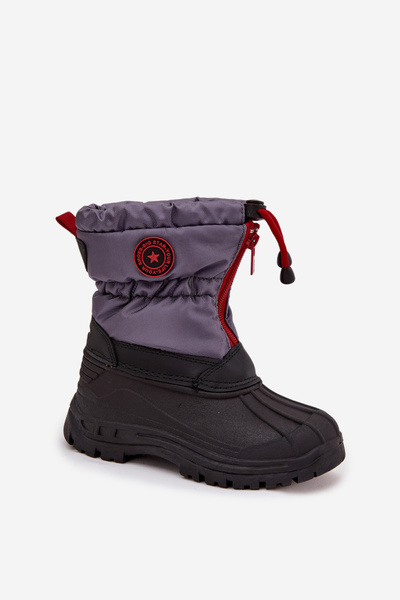 Detské snehule na zips Big Star SS374031 Sivasto-čierne