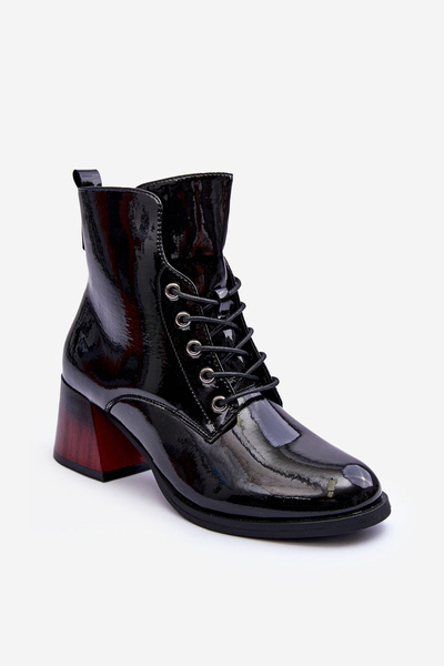 Maľované vysoké podpätky čierne lushe