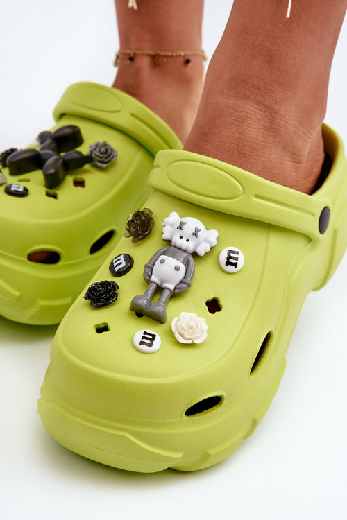 Pěnové Dámské Lehké Žabky Na Masivní Podrážce Limetkové Matirra