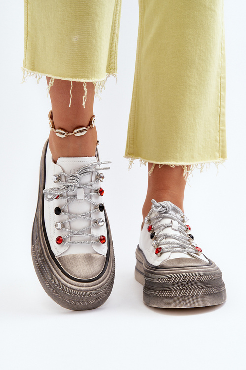 Dámské tenisky na platformě GOE NN2N4054 Bílé