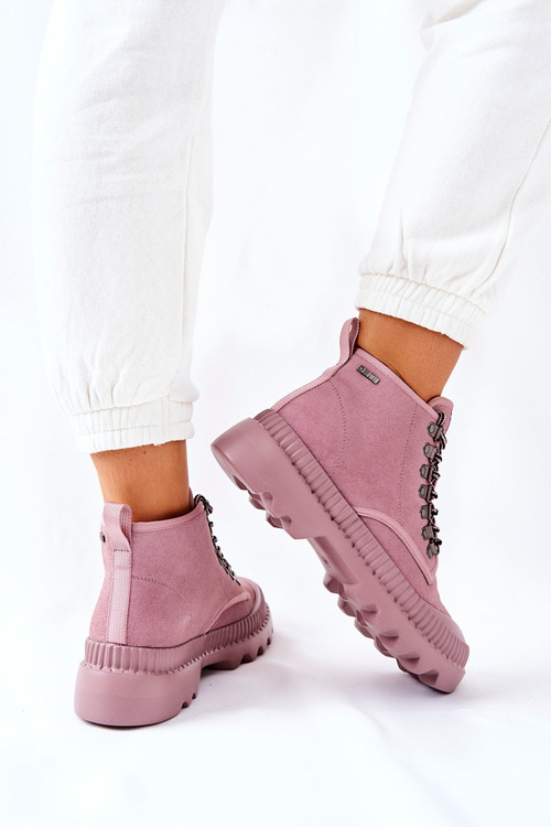 Kožené Turistické Boty Big Star II274367 Růžové