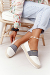 Espadrilky Na Pletené Podrážce Big Star HH274480 Bílé