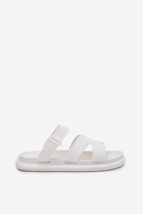 Gumové Dámské Pantofle S Páskem Bílé Tavirae