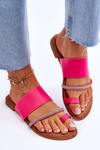 Ženské flip -flops flip -flops s dekoratívnym popruhom Fuksja Sublime