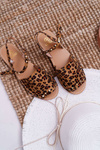 Dámské Sandály Lu Boo semišove Leopard Silena 