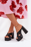Dámske Sandále Na Platforme A Podpätku Čierne Lenobos