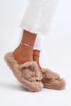 Dámské plyšové pantofle béžové Stepia