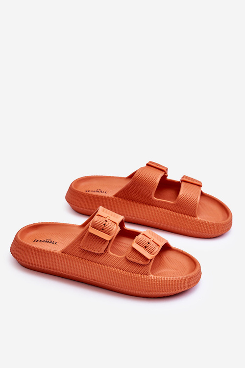 Dámske penové papuče s pruhmi Orange Sharen