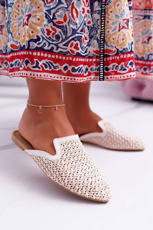 Ženské žabky elegantné béžové zločiny 3301