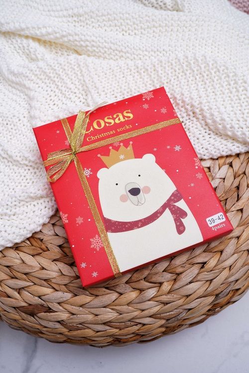 Dámske ponožky sada 4 vianočné páry DM-601