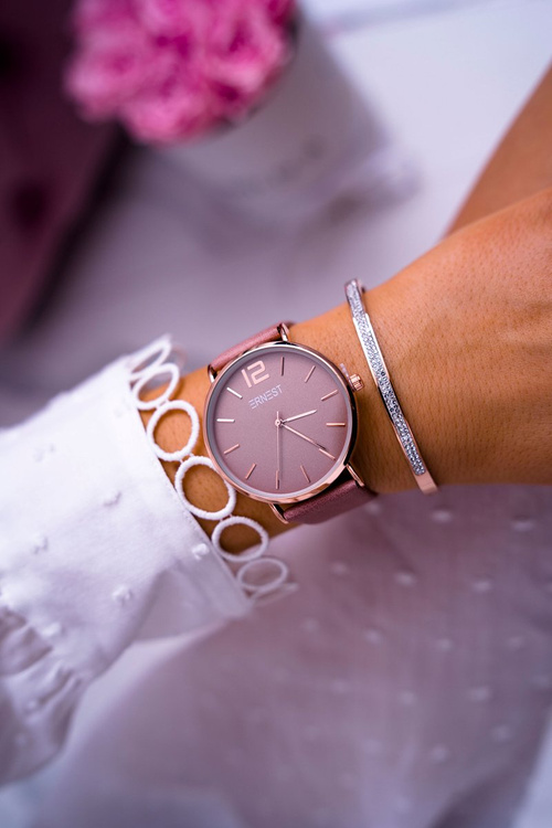 Dámske hodinky Ernest Dark Pink Claire