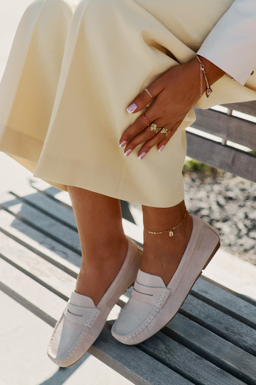 Semišové Dámske Mokasíny Big Star RR274947 Béžové