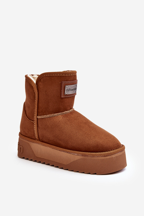 Veganské sněhule na platformě D.Franklin DFSH371004 Hnědé