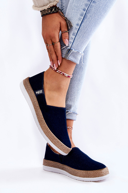 Dámské Sneakers Slip On Big Star KK276009 Námořnická modrá