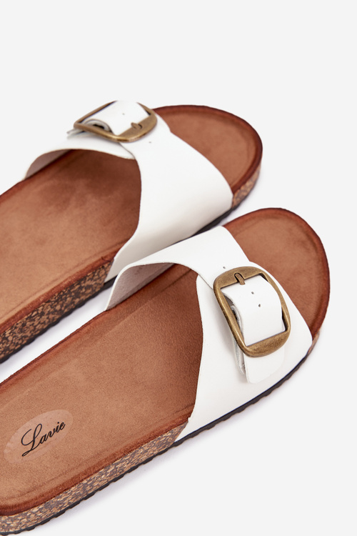 Dámske Sandále Na Korkovej Platforme S Prackou Biely Vianara