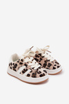 Športové Topánky Sneakers Deti Leopard Béžové Amelle