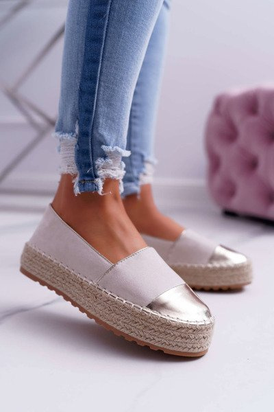 Dámské Espadrilky béžové plošina Ringer