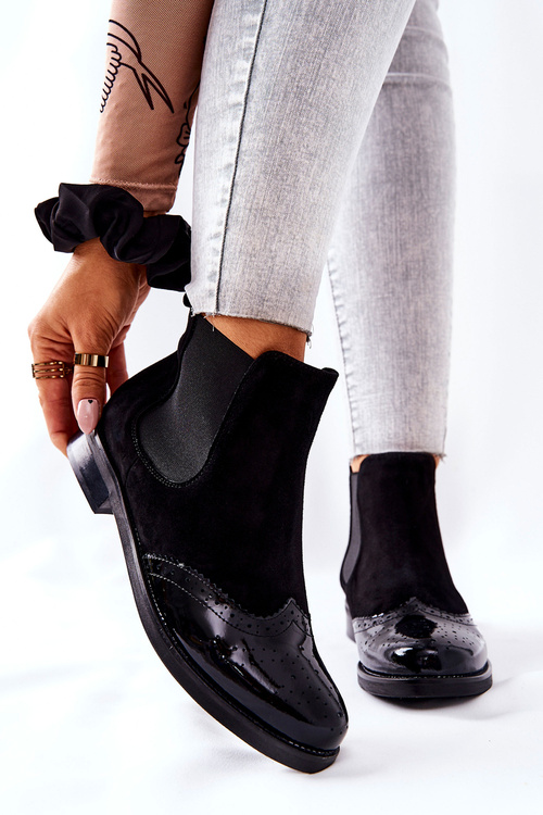 Kožené Nazouvací Boty Laura Messi Black 2096