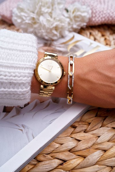 Dámský Náramek z nerezové oceli se Zirkony Zlatý Etienne