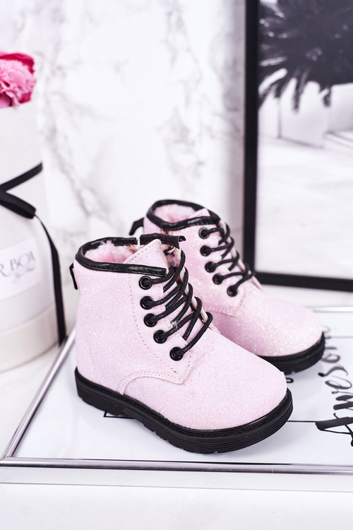 Detské trblietavé izolované topánky Pink Ariel