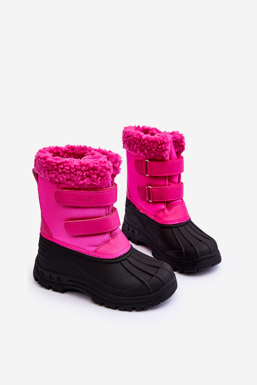 Dětské sněhové boty na zipy Big Star Fuksja MM374112