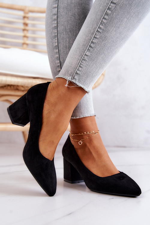 Semišové čerpadlá Sergio Leone pb411 čierna