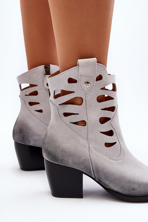 Kožené topánky s výstrihmi Maciejka 06412-11 Biele