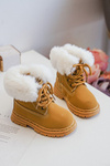 Detské topánky topánok pre posúvač s ťavou gerande kožušinou