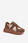 Dámské Zateplené Sneakersy Na Platformě Big Star OO274A218 HI-POLY SYSTEM Hnědé