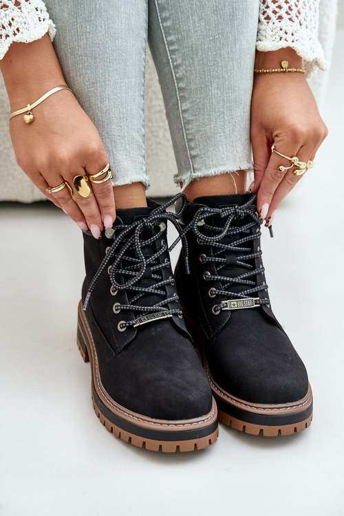 Dámské Zateplené Kotníkové Boty Big Star OO274A290 Černé