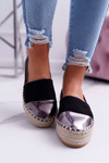 Espadrilles Dámska čierna platforma Ringer