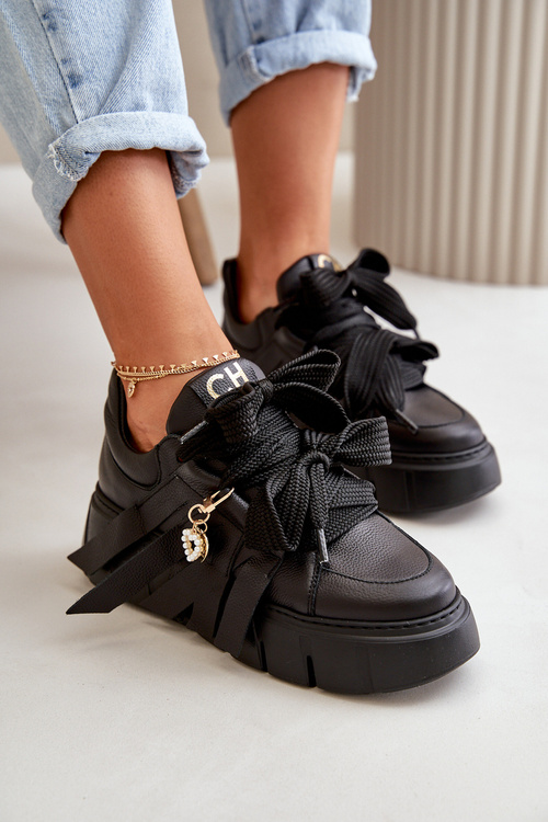 Dámske kožené tenisky s ozdobami CheBello 4292 béžové