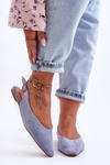Dámske Blue Kenra Suede Balerinas