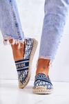 Klasické modré espadrilles teplé čas